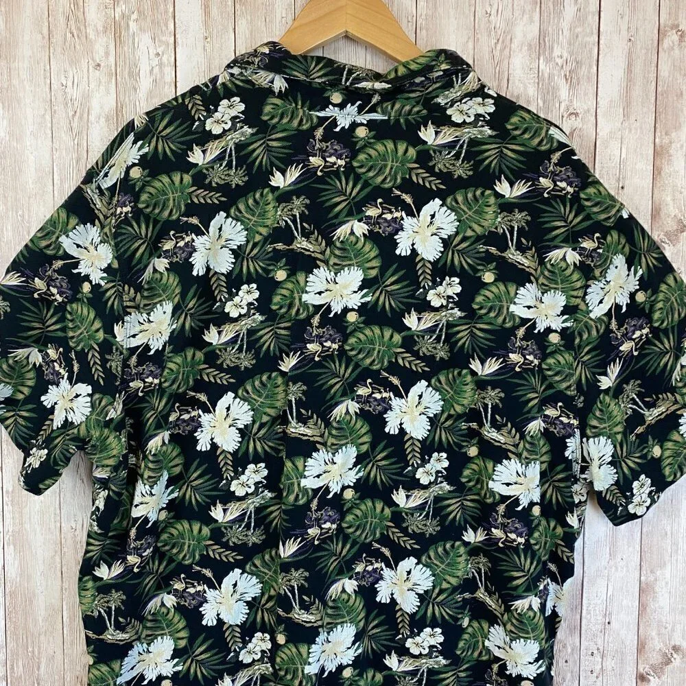 Banana Republic Tropical Print Short Sleeve Pique Polo Size XXL Tall Men